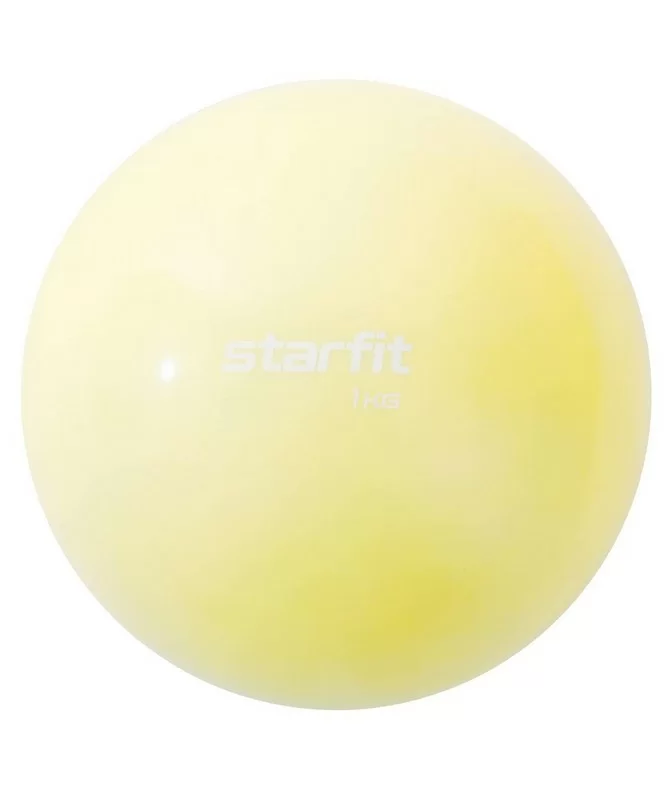Реальное фото Медбол 1 кг StarFit Core GB-703 желтый пастель 18928 от магазина СпортЕВ
