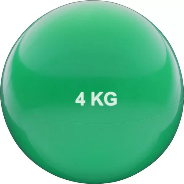 Реальное фото Медбол 4 кг HKTB9011-4 d-17см ПВХ/песок зеленый от магазина СпортЕВ