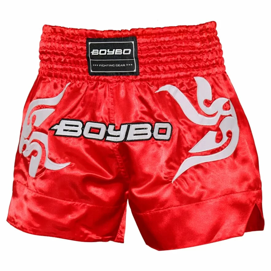 Реальное фото Шорты для тайского бокса BoyBo красные BST882 от магазина СпортЕВ