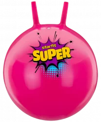 Мяч-попрыгун 45 см StarFit GB-0401 Super 500 гр с рожками розовый (антивзрыв) 16555
