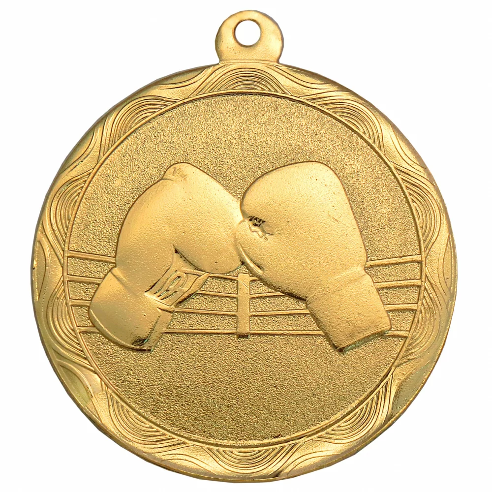 Реальное фото Медаль MZ 64-50/G бокс (D-50мм, s-2,5 мм) от магазина СпортЕВ