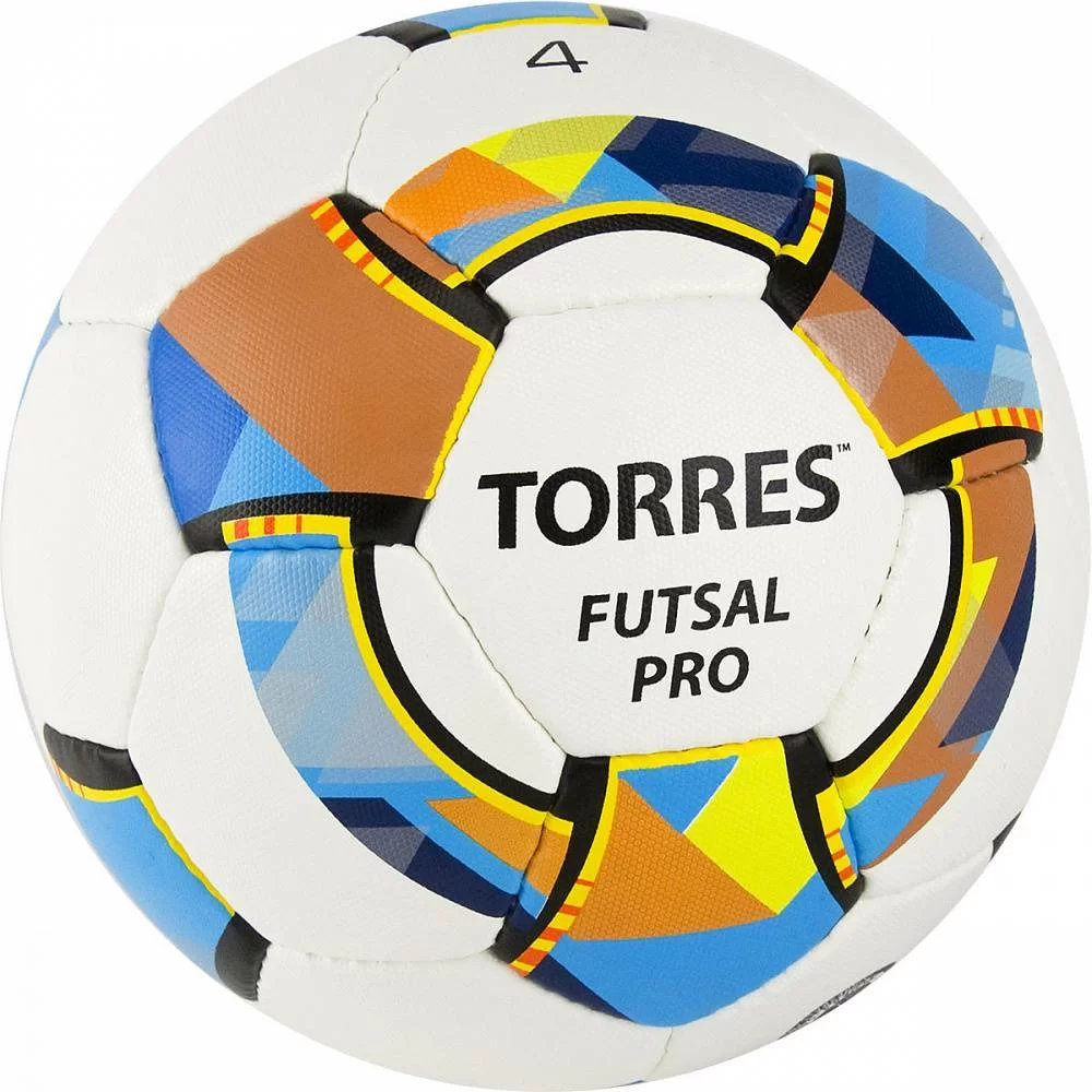 Реальное фото Мяч футзальный Torres Futsal Pro №4 бело-мультиколор FS32024 от магазина СпортЕВ