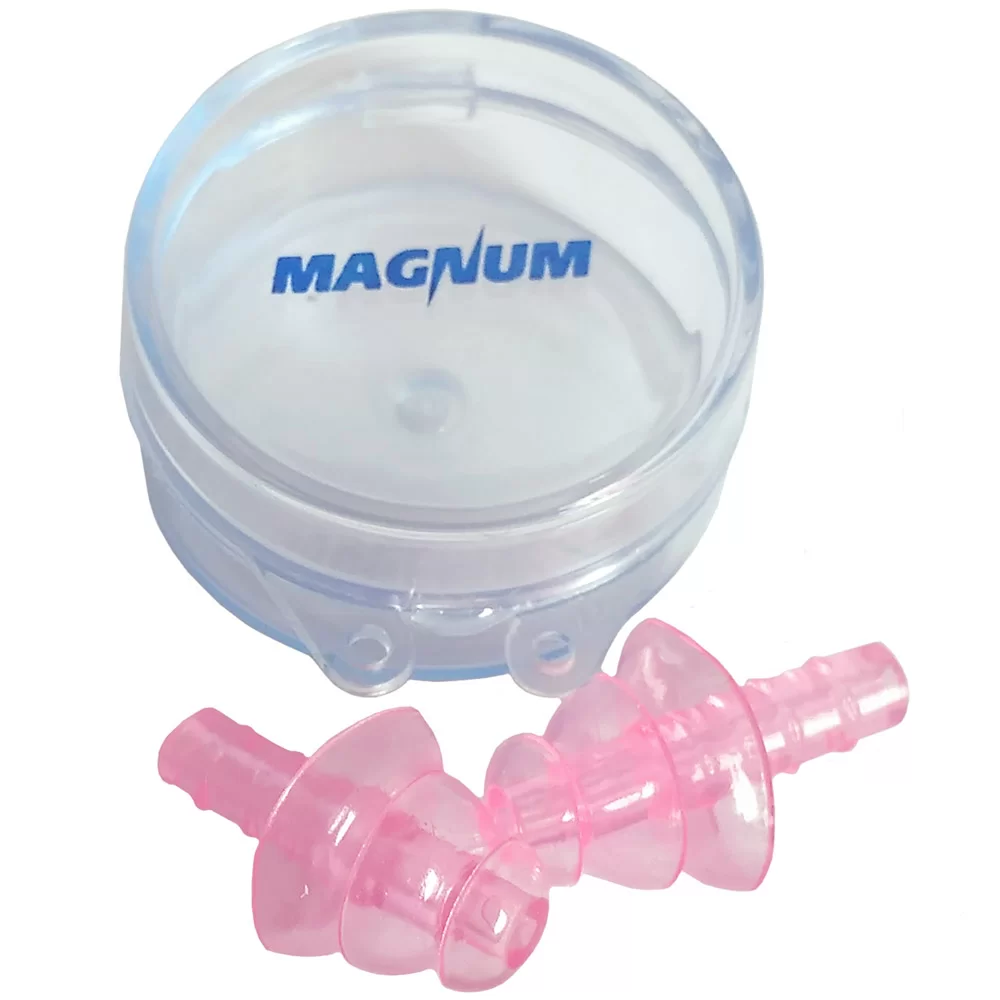 Реальное фото Беруши для плавания Magnum EP-3-3 с пластиковым боксом розовые от магазина СпортЕВ