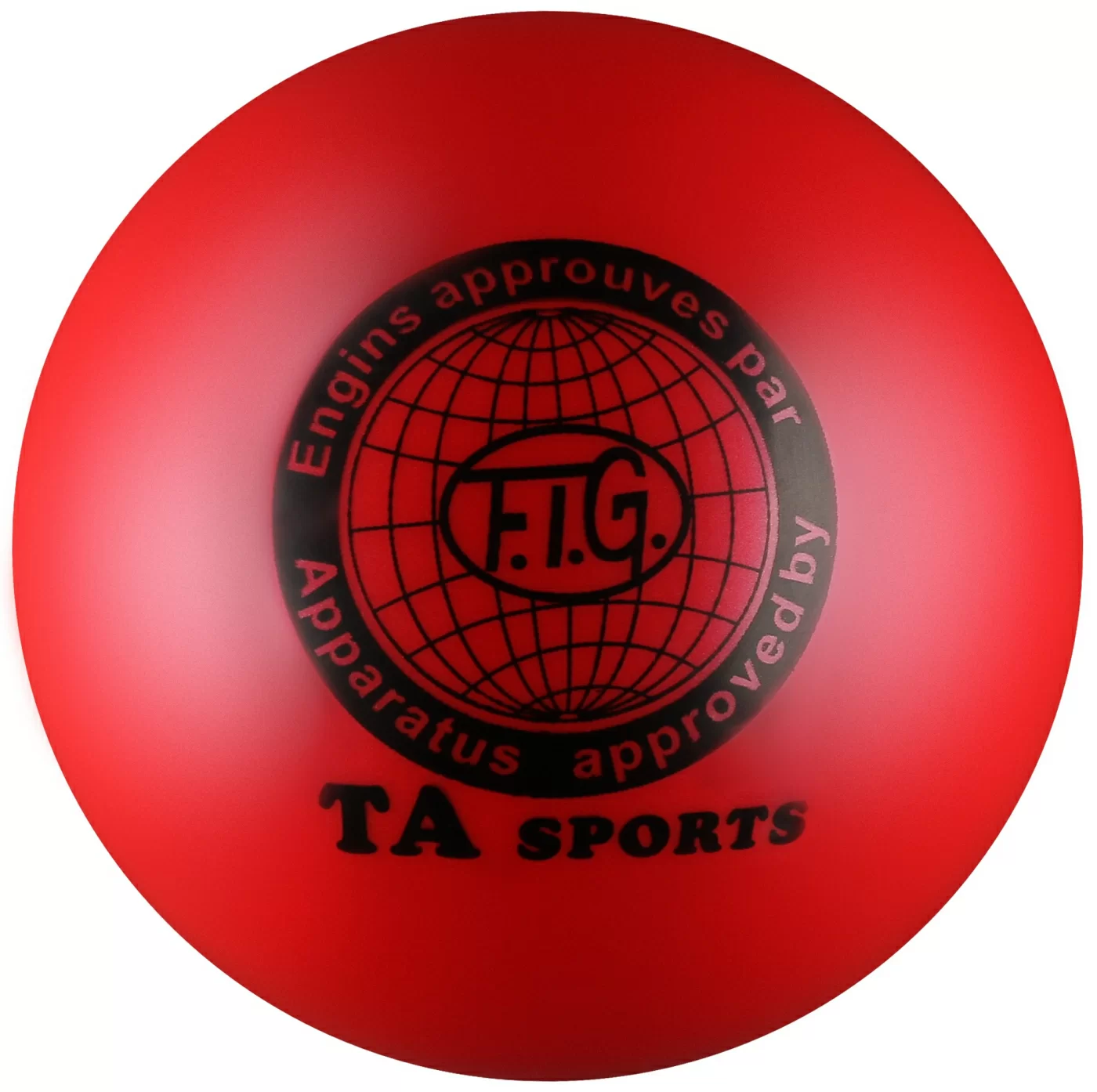 Реальное фото Мяч для художественной гимнастики 15 см 300 г металлик красный I-1 от магазина СпортЕВ