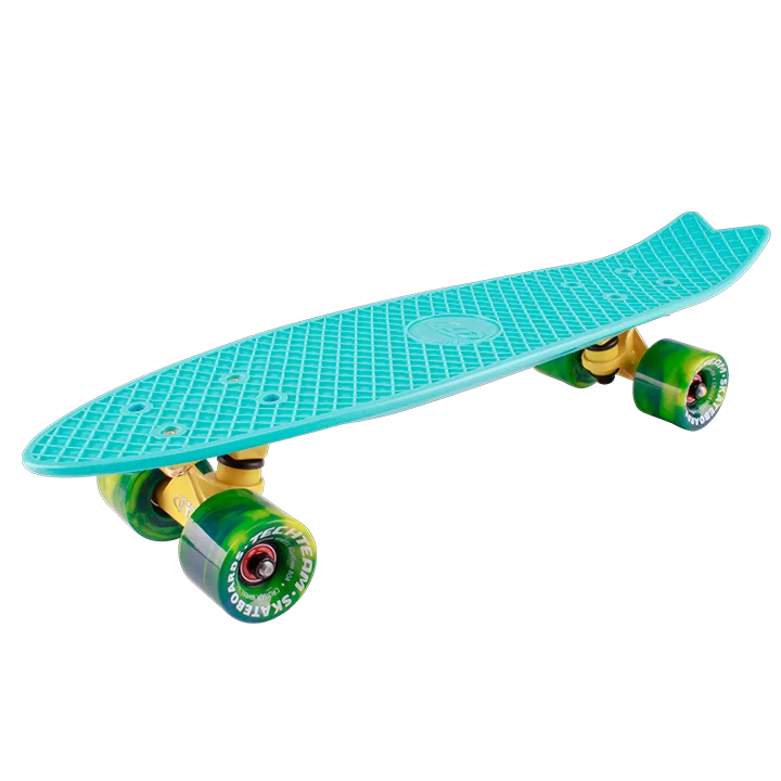 Реальное фото Скейтборд TechTeam пластиковый Fishboard 23 dark green TLS-406 от магазина СпортЕВ