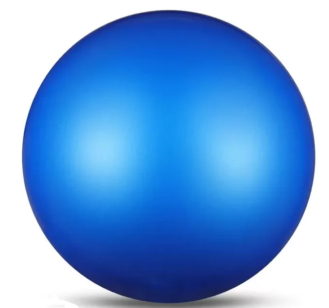 Реальное фото Мяч для художественной гимнастики 15 см 300 г Indigo металлик синий IN315 от магазина СпортЕВ