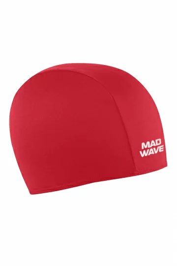Реальное фото Шапочка для плавания Mad Wave Poly II red M0521 03 0 05W от магазина СпортЕВ