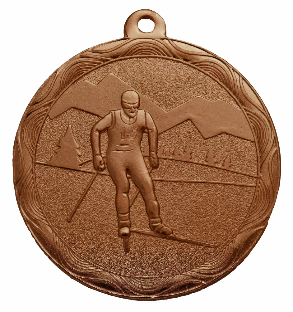 Реальное фото Медаль MZ 82-50/В лыжный спорт (D-50 мм, s-2 мм) от магазина СпортЕВ