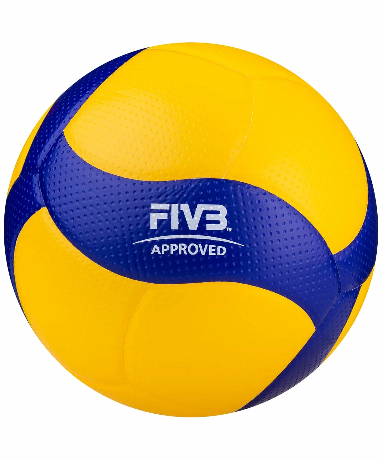 Реальное фото Мяч волейбольный Mikasa V300W р.5 FIVB Approved желто-синий от магазина Спортев