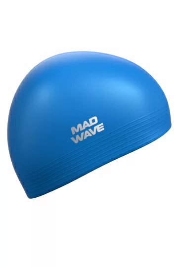 Реальное фото Шапочка для плавания Mad Wave Solid Soft blue M0565 02 0 04W от магазина СпортЕВ
