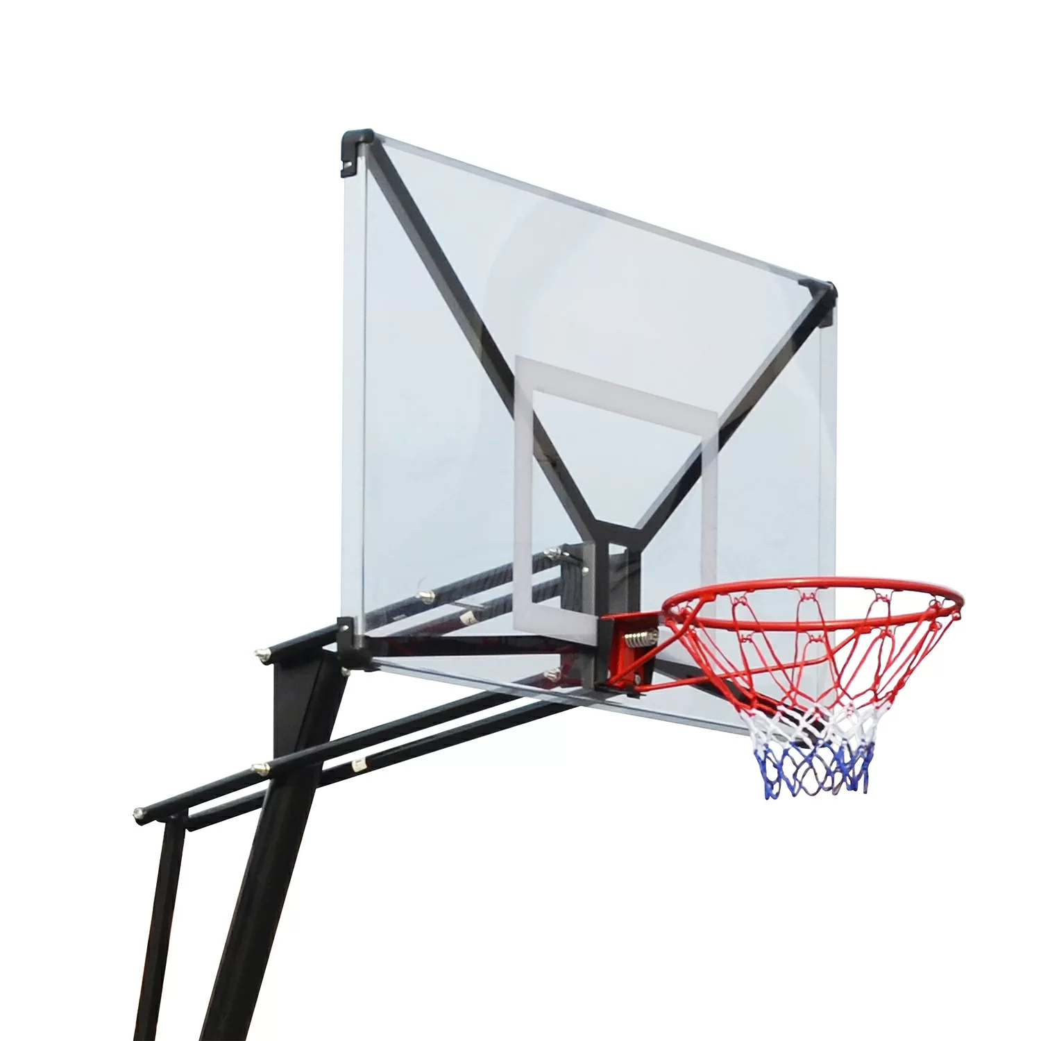 Реальное фото Баскетбольная мобильная стойка DFC STAND54T 136x80см поликарбонат от магазина СпортЕВ