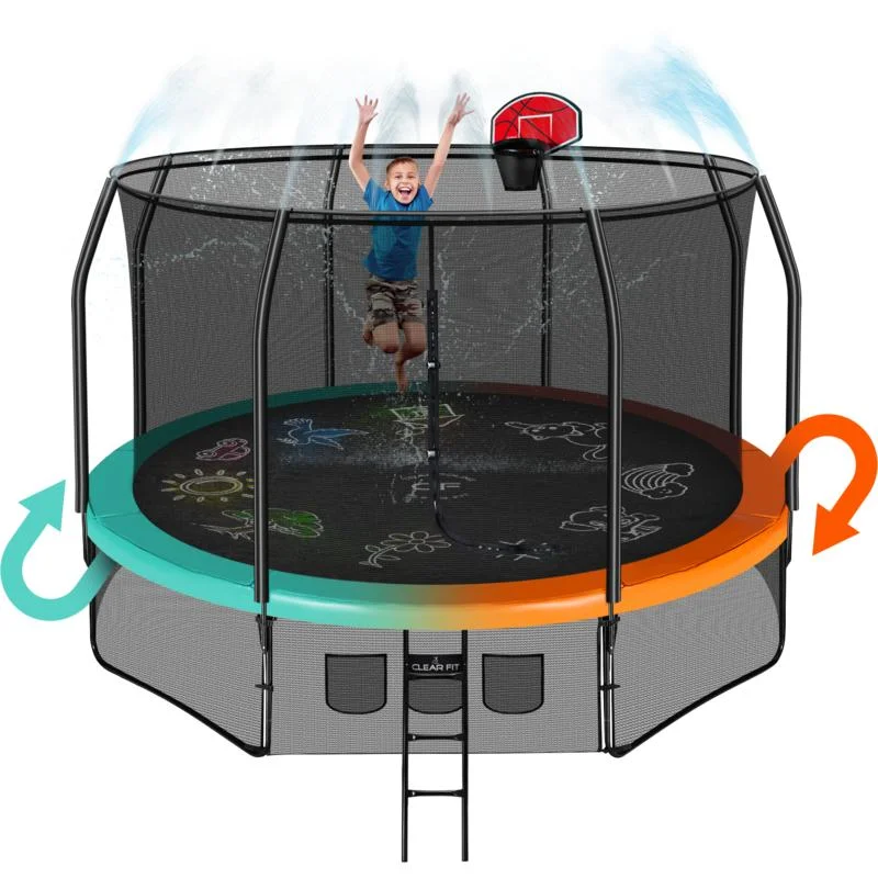 Реальное фото Каркасный батут Clear Fit FamilyHop 12Ft от магазина Спортев