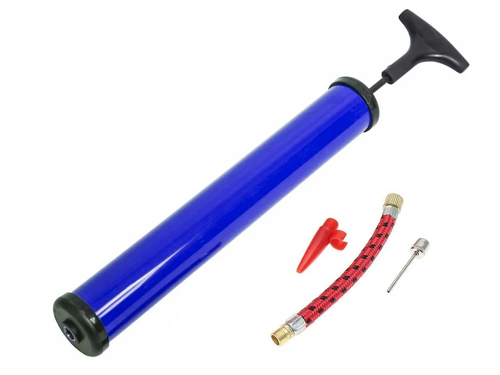 Реальное фото Насос SG806-12 для мячей синий 19067 от магазина Спортев