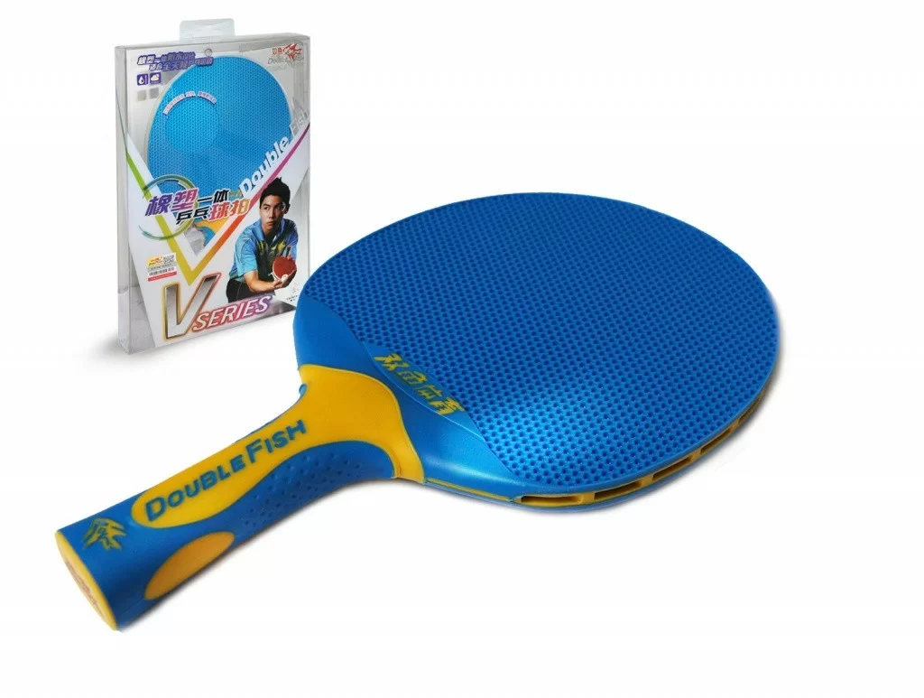 Реальное фото Ракетка для настольного тенниса Double Fish series plastik blue V1 от магазина СпортЕВ