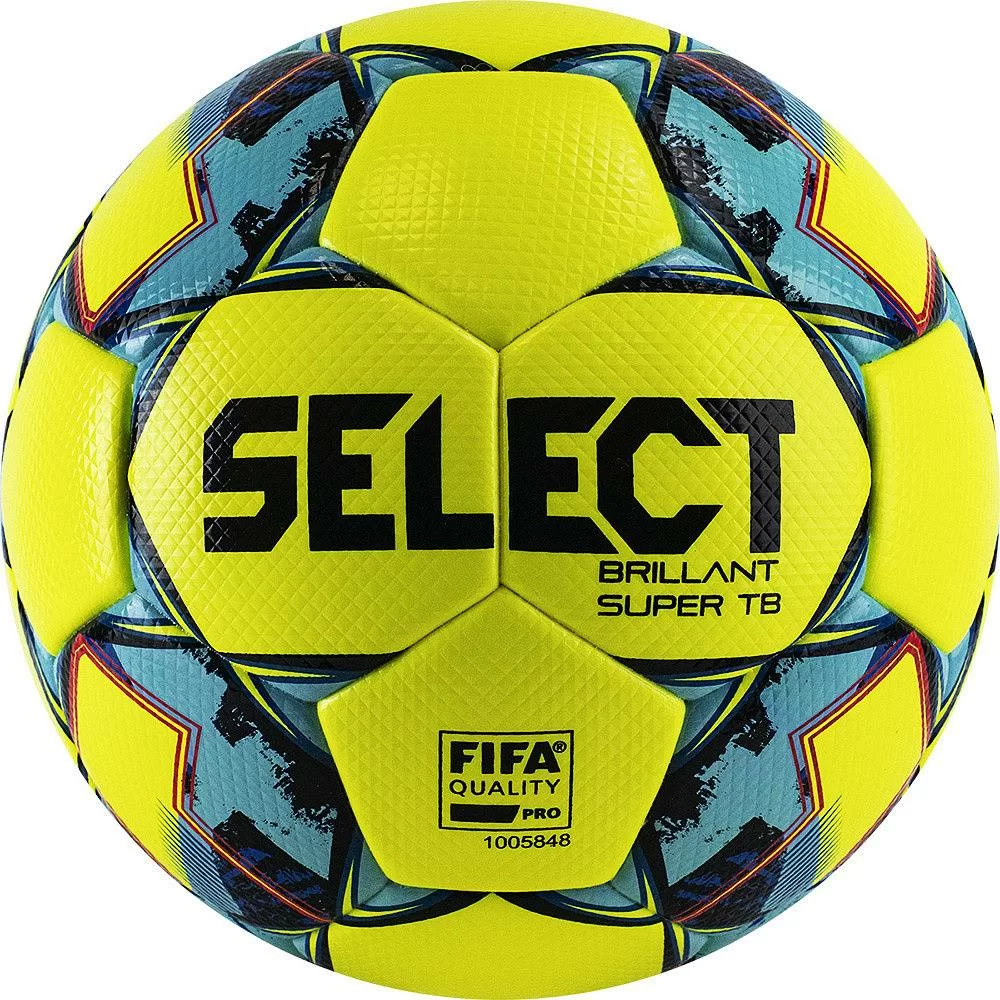 Реальное фото Мяч футбольный SELECT Brillant Super FIFA TB YELLOW №5 FIFA PRO жел-син 810316-152 от магазина СпортЕВ