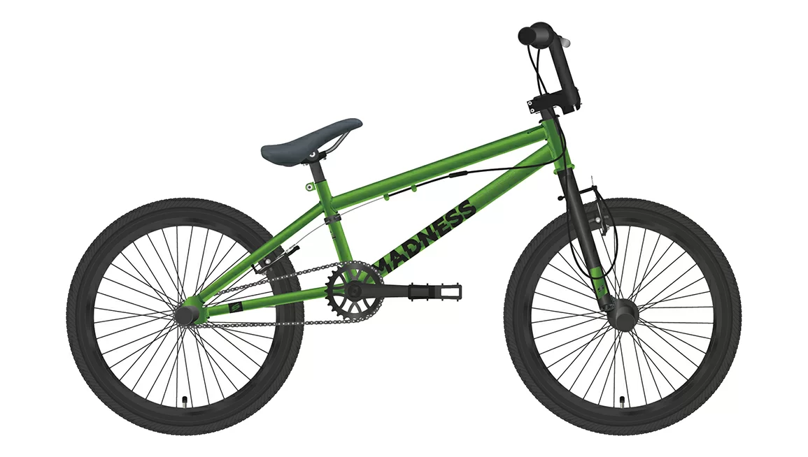 Реальное фото Велосипед Stark Madness BMX 1 (2022) зеленый/черный от магазина СпортЕВ
