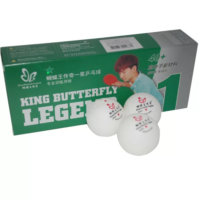 Реальное фото Мяч для настольного тенниса King Butterfly Legend 1* (1 шт) 1440/1S от магазина СпортЕВ