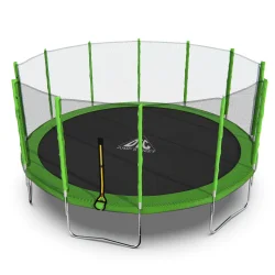Батут DFC Trampoline Fitness 16ft наружн.сетка, св.зел. (488см)(два короба) 16FT-TR-LG