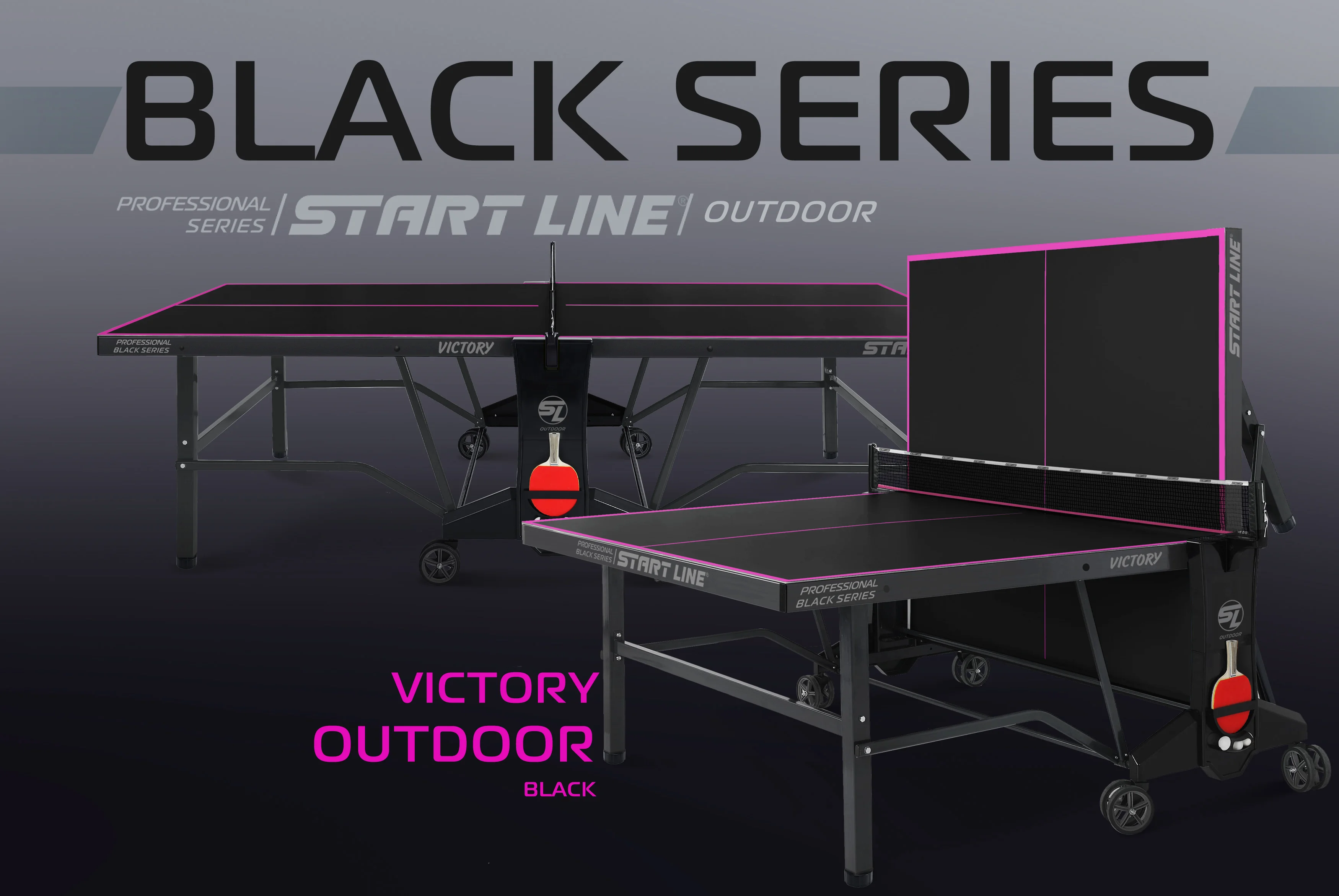 Реальное фото Стол теннисный VICTORY 6 Всепогодный Black от магазина Спортев