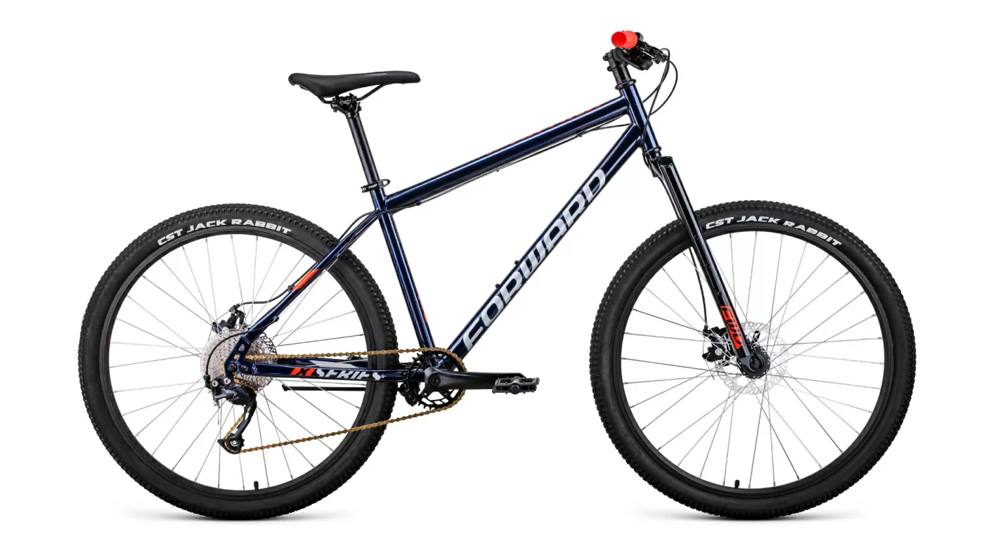 Реальное фото Велосипед Forward Sporting 27.5 X D (9ск) (2022) т.синий/красный от магазина СпортЕВ
