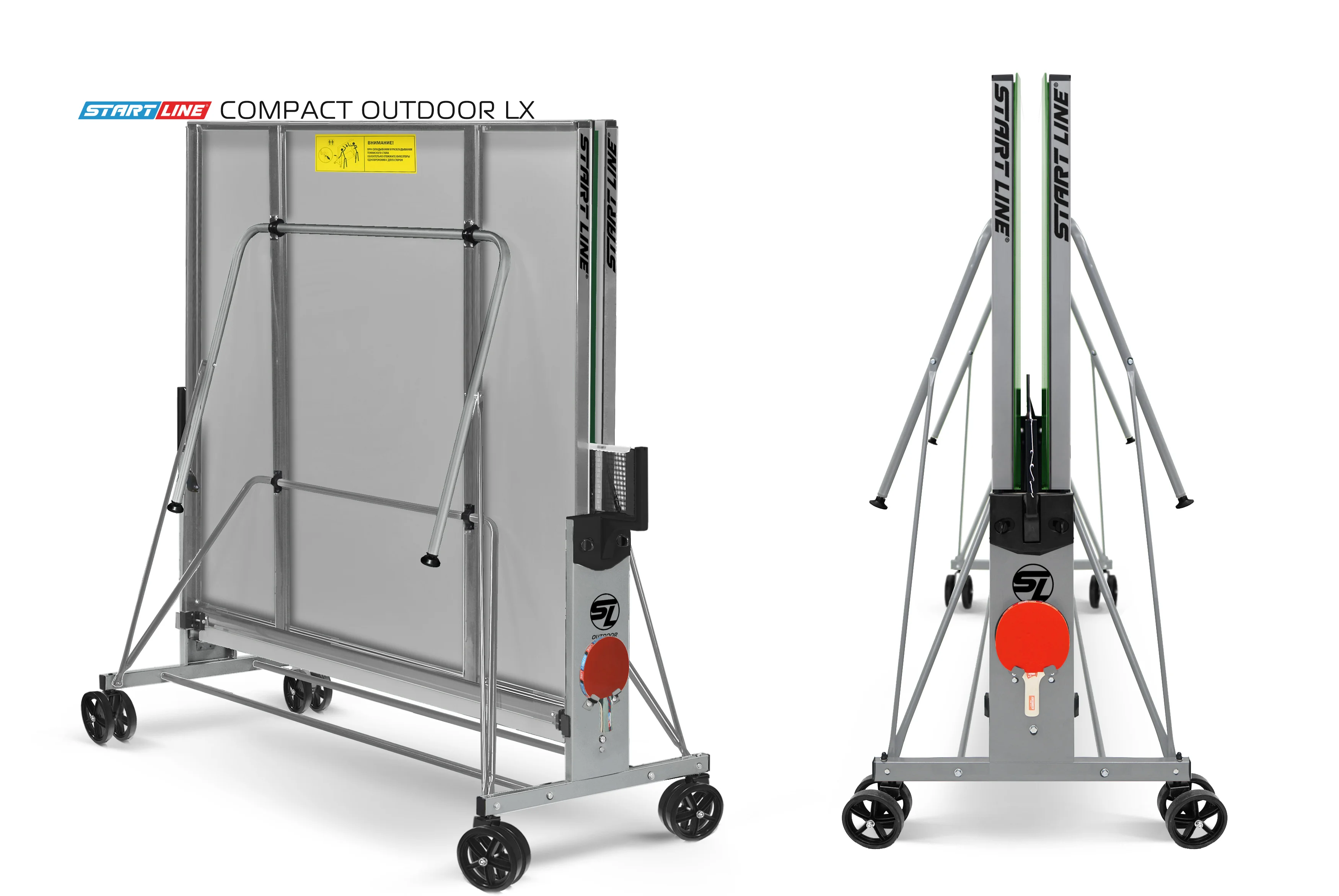 Реальное фото Стол теннисный Compact-2 LX Всепогодный Зелёный NEW от магазина Спортев
