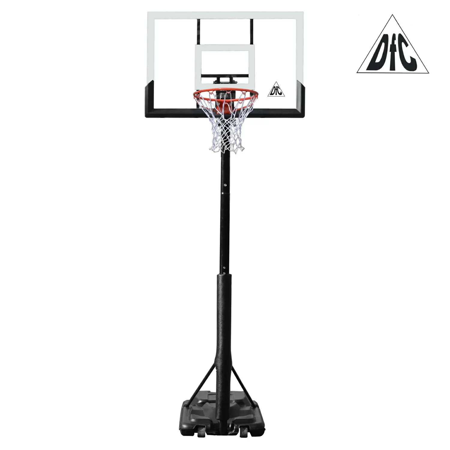 Реальное фото Баскетбольная мобильная стойка DFC STAND52P 132x80cm поликарбонат раздижн. рег-ка (два короба) от магазина СпортЕВ