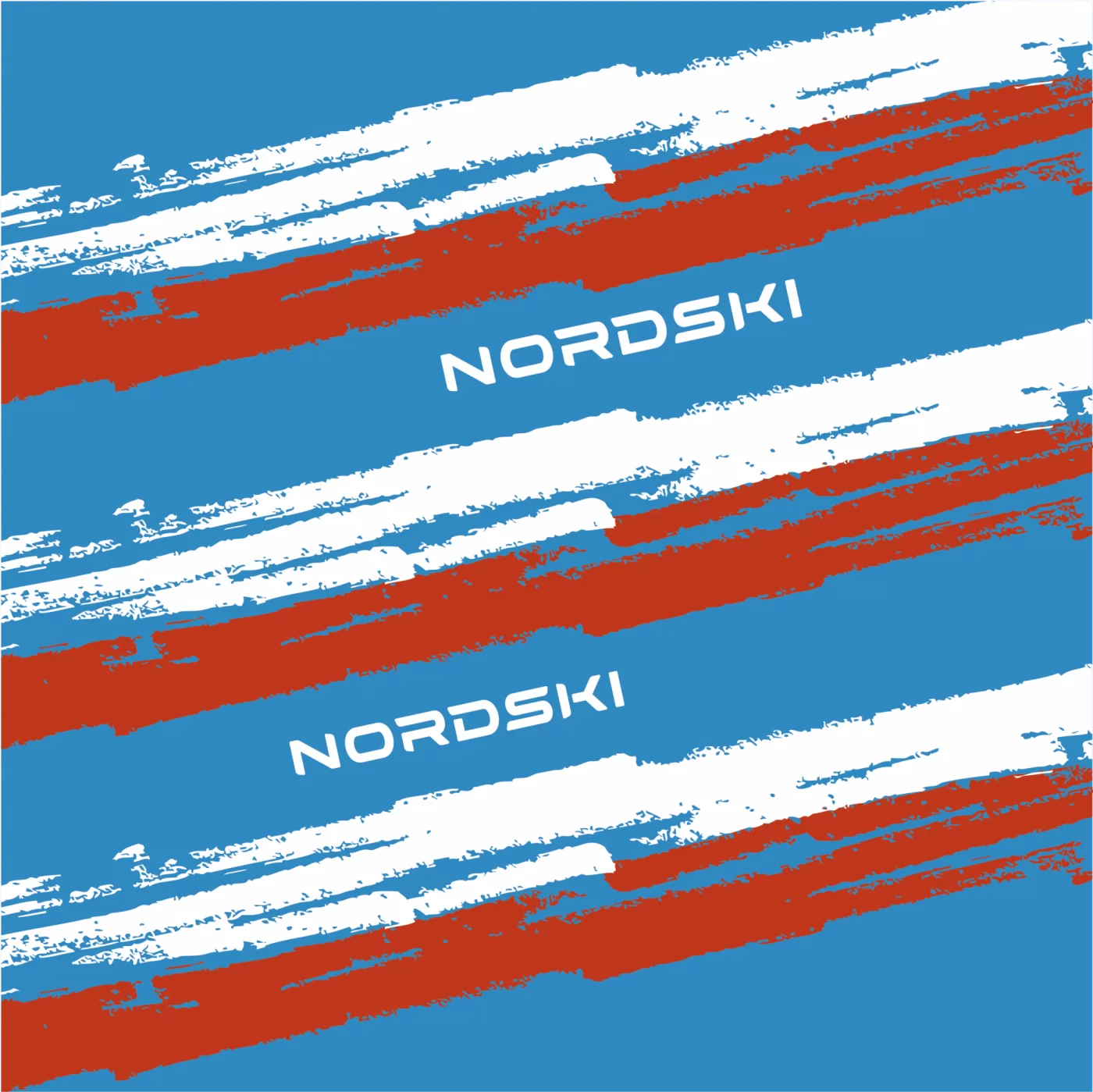 Реальное фото Баф Nordski Stripe blue/red NSV409879 от магазина СпортЕВ