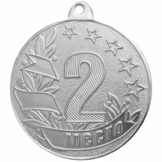 Реальное фото Медаль MZP 46-50/SM 2место (D-50мм, s-2 мм) от магазина СпортЕВ