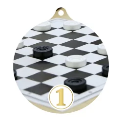 Медаль MZP 451-55 шашки 1 место с сублимацией (D-55мм, s-2 мм)