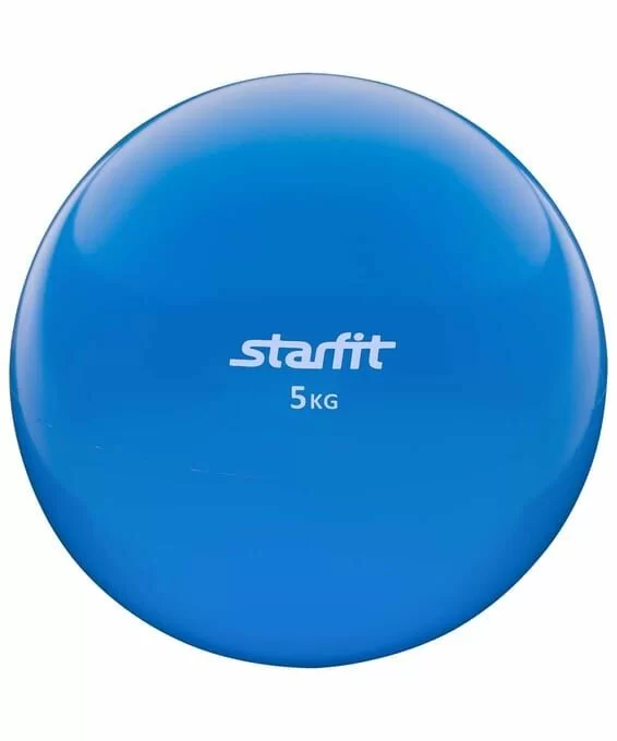 Реальное фото Медбол 5 кг StarFit Pro GB-703 синий УТ-00008276 от магазина СпортЕВ