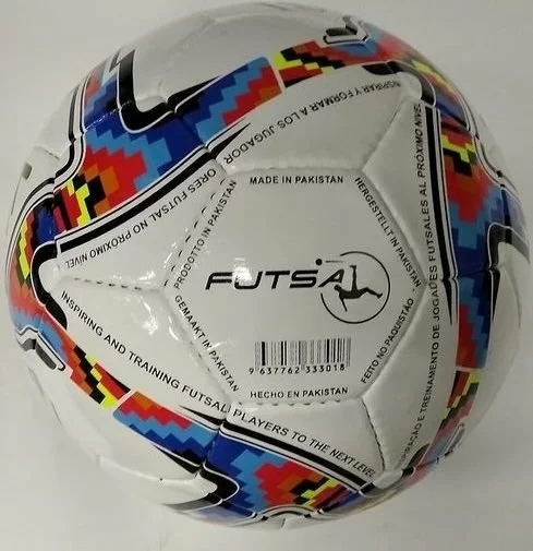 Реальное фото Мяч футзальный Vamos Futsal Acedemy 32П №4 бело-сине-красный BV 3013-AMI от магазина СпортЕВ