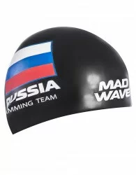 Шапочка для плавания Mad Wave Swimming Team black M0558 18 0 01W