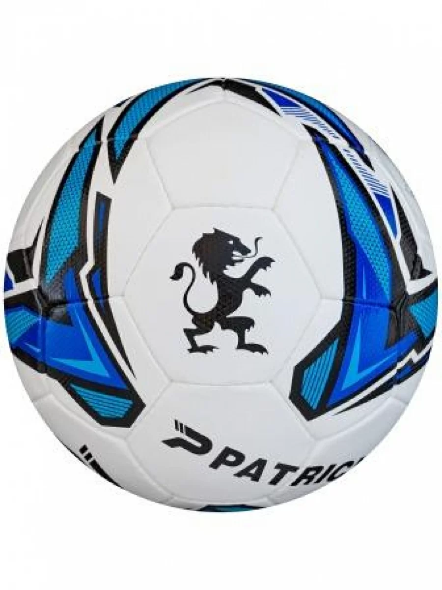 Реальное фото Мяч футбольный Patrick №5 белый/синий от магазина СпортЕВ