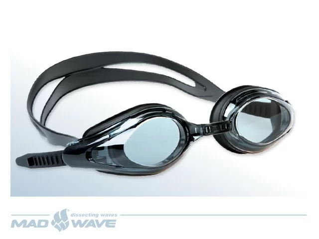 Реальное фото Очки для плавания Mad Wave Competition Automatic black M0430 01 0 01W от магазина СпортЕВ