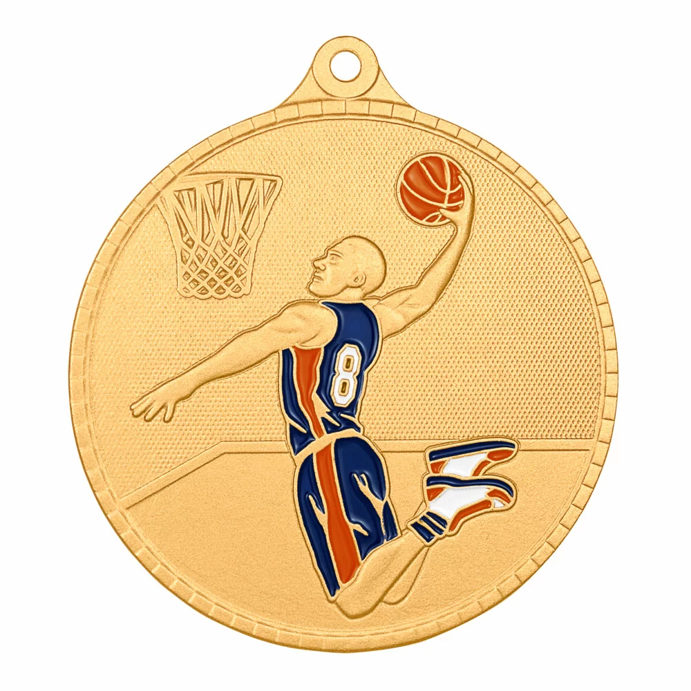 Реальное фото Медаль MZP 595-55/G баскетбол (D-55мм, s-2 мм) от магазина Спортев