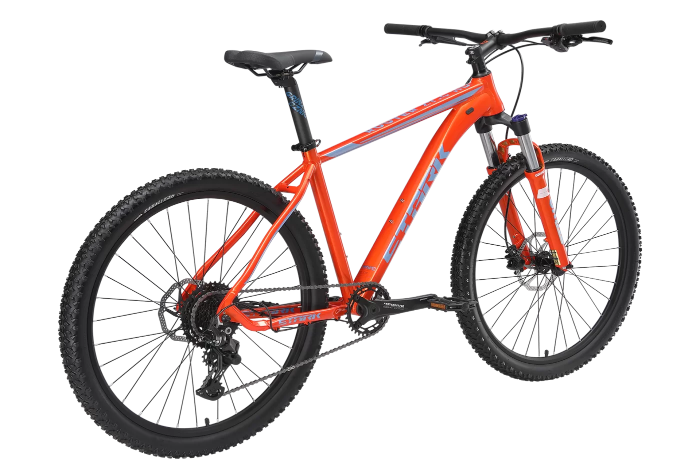 Реальное фото Велосипед Stark Router 27.5 4 HD (2024) оранжевый металлик/синий HQ-0014162 от магазина СпортЕВ