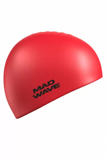 Реальное фото Шапочка для плавания Mad Wave Intensive Big red M0531 12 2 05W от магазина СпортЕВ