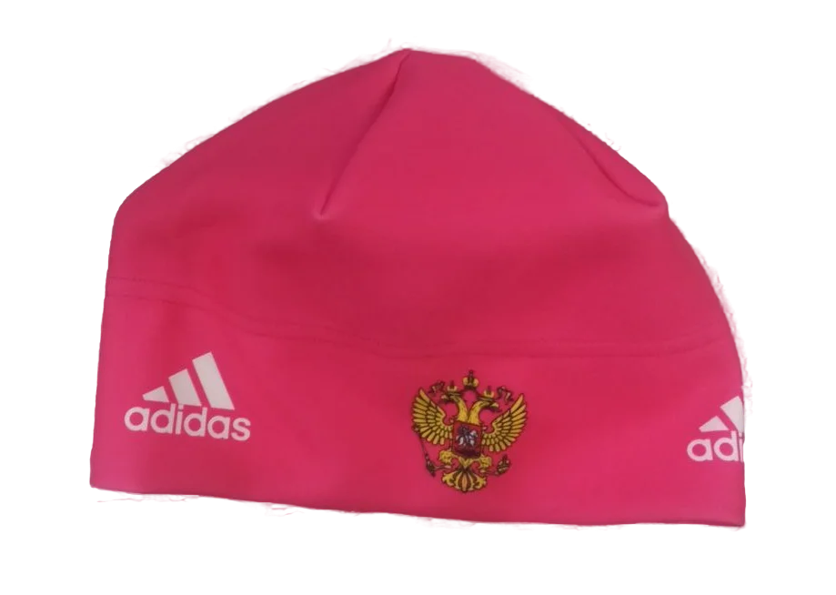 Реальное фото Шапка гоночная с лого Adidas розовый от магазина Спортев