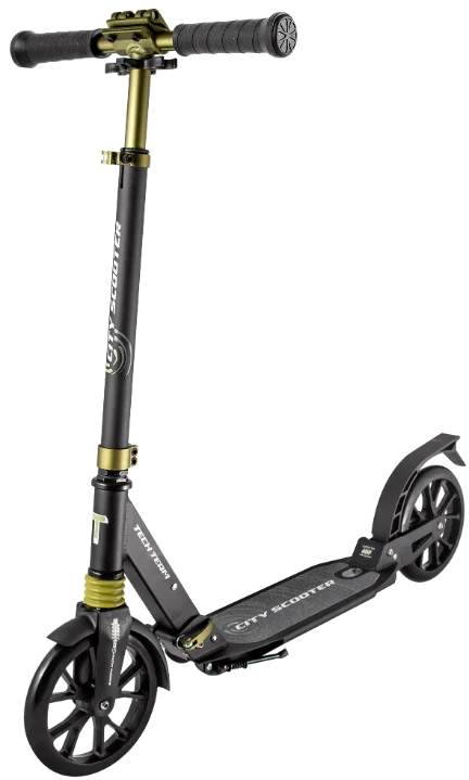 Реальное фото Самокат TechTeam City Scooter (2024) черный от магазина Спортев