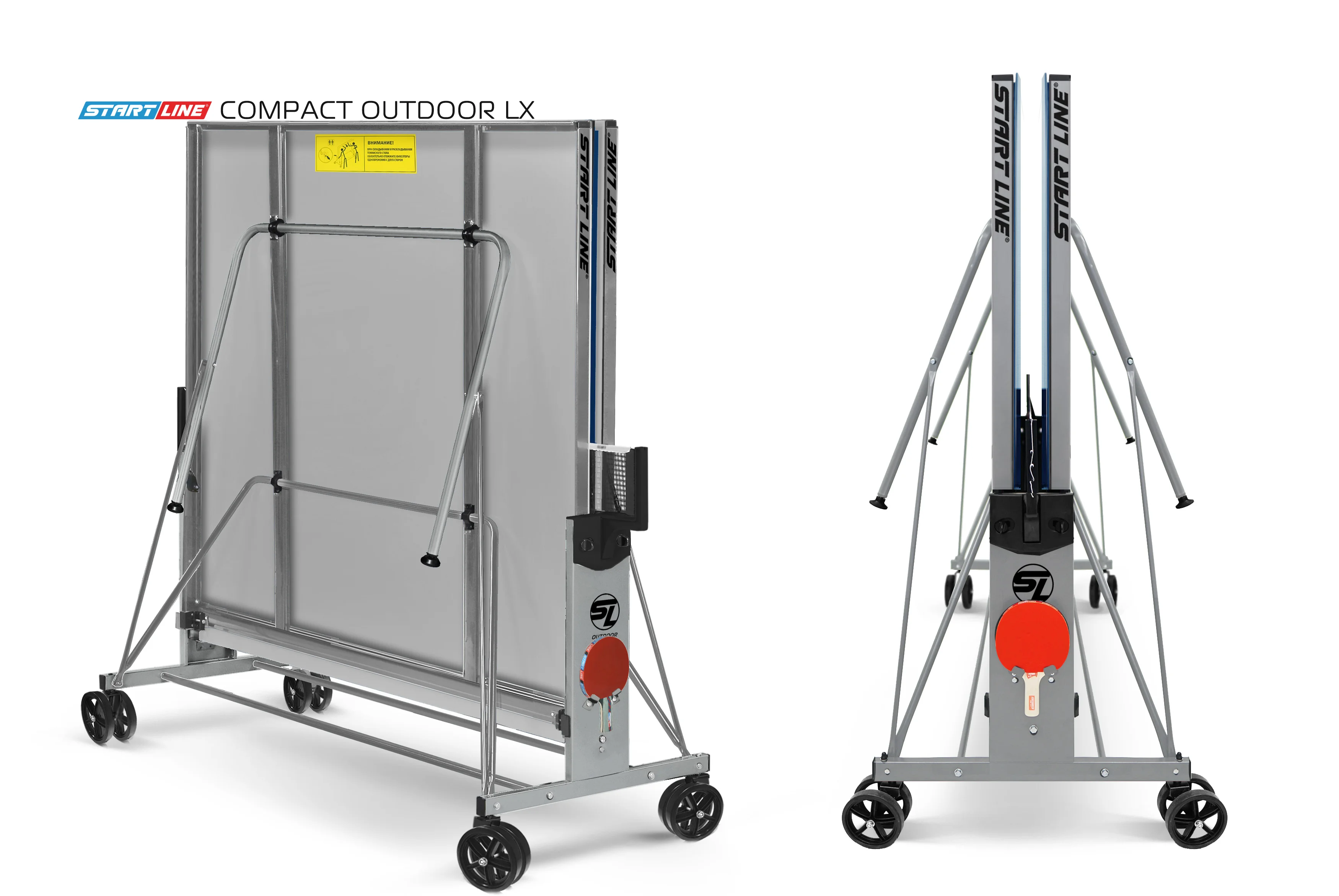 Реальное фото Стол теннисный Compact-2 LX Всепогодный Синий NEW от магазина Спортев
