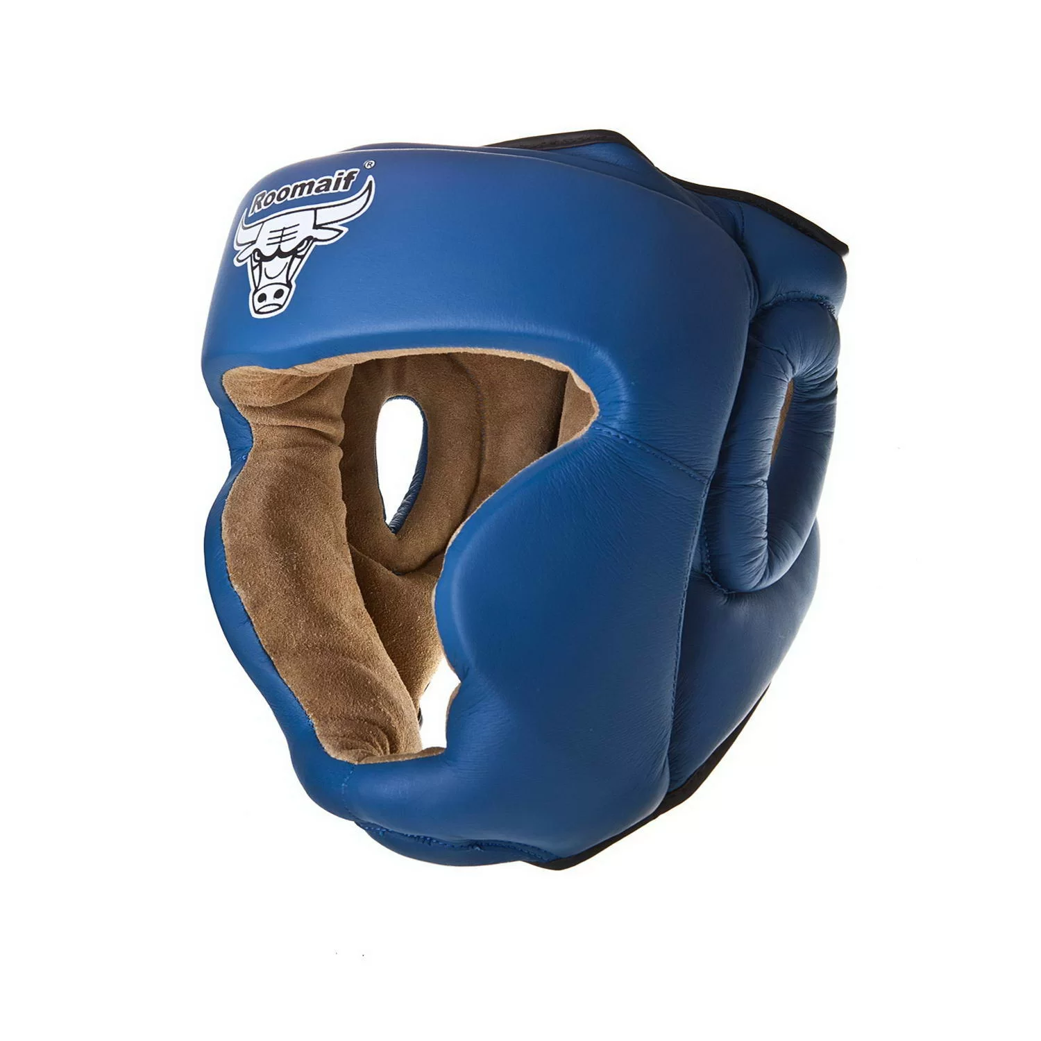 Реальное фото Шлем боксерский Roomaif RHG-140 PL защитный синий от магазина СпортЕВ