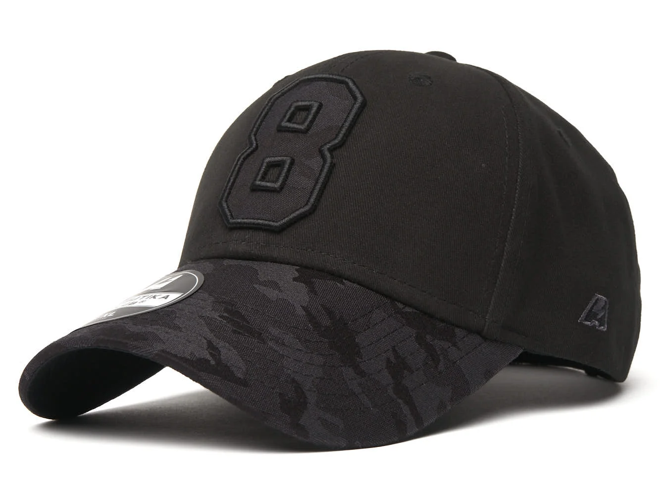 Реальное фото Бейсболка №8 черная р.55-58 20690 от магазина Спортев