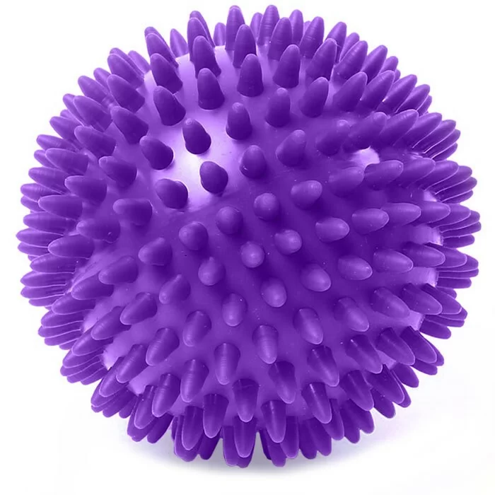 Реальное фото Мяч массажный 6 см C33445 супер твердый ПВХ фиолетовый от магазина СпортЕВ