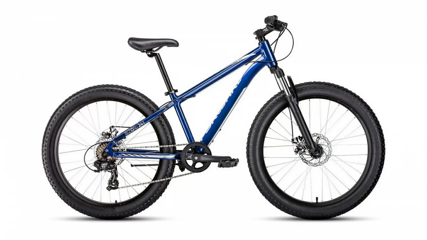 Реальное фото Велосипед Forward Bizon Mini 24 (2021) синий от магазина СпортЕВ