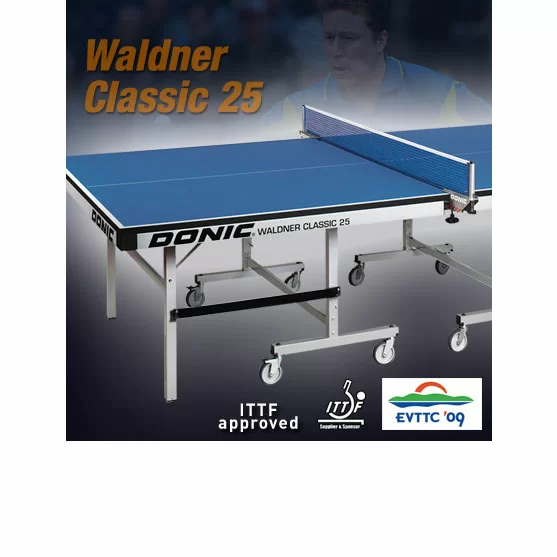 Реальное фото Теннисный стол DONIC WALDNER CLASSIC 25 BLUE (без сетки) 400221-B от магазина СпортЕВ