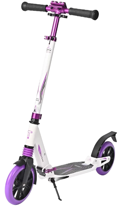 Реальное фото Самокат TechTeam City Scooter (2022) фиолетовый 398003 от магазина СпортЕВ
