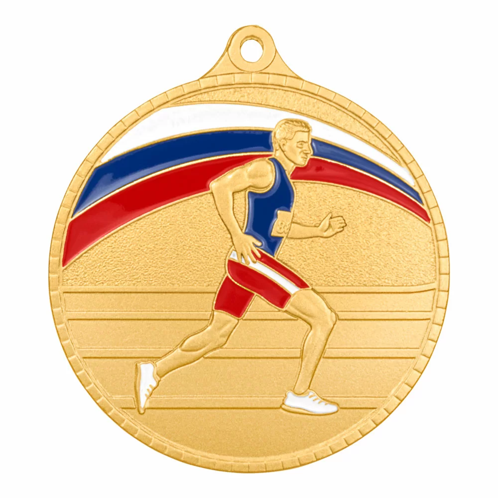 Реальное фото Медаль MZP 592-55/G бег муж (D-55мм, s-2 мм) от магазина Спортев