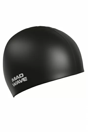 Реальное фото Шапочка для плавания Mad Wave Intensive Big black M0531 12 2 01W от магазина СпортЕВ