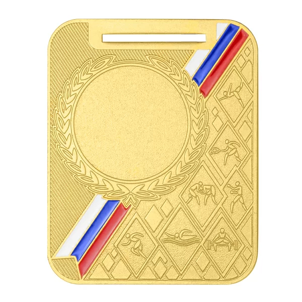 Реальное фото Медаль MZP 550-65/GM (65х48мм, D-25мм, s-2,5мм) от магазина СпортЕВ