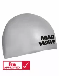 Шапочка для плавания Mad Wave Soft Fina Approved M silver M0533 01 2 12W
